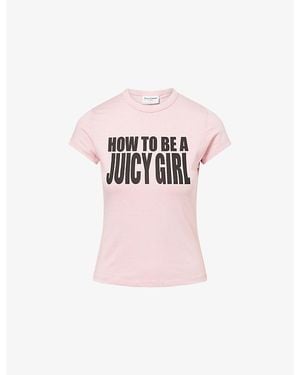 Juicy Couture Graphic-Print Cotton T-Shirt - Pink