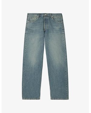The Kooples Light-Wash Straight-Leg Mid-Rise Denim Jeans - Blue