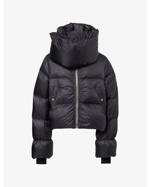 Rick Owens Boxy Funnel-Neck Puffer Jacket - Blue