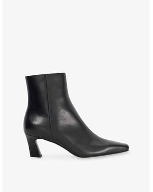 Dune Overly Leather Ankle-Boots - Black