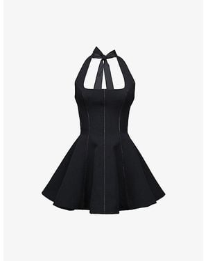 House Of Cb Loulette Halterneck Stretch-Crepe Mini Dress - Black
