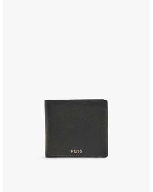 Reiss Cabot Branded Leather Wallet - Black