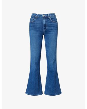 PAIGE Marlow Skimmer Flared-Leg Stretch-Denim Jeans - Blue