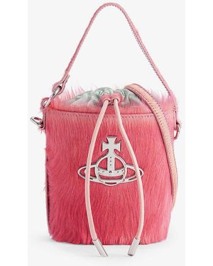 Vivienne Westwood Daisy Fur-texture Bucket Bag - Pink