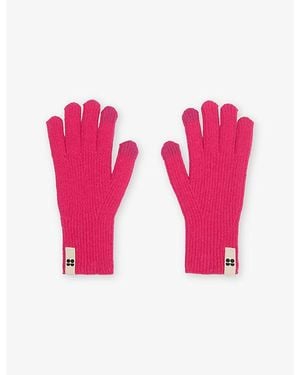 Sweaty Betty Soft Cloud Knitted Wool-Blend Gloves - Pink