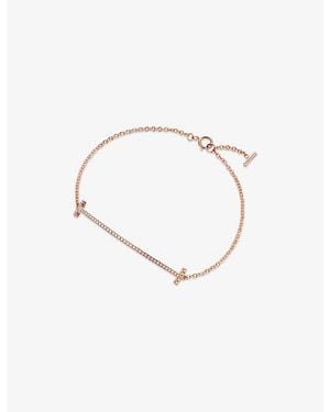 Tiffany & Co. Tiffany T Smile 18Ct Rose- And Diamond Bracelet - Metallic