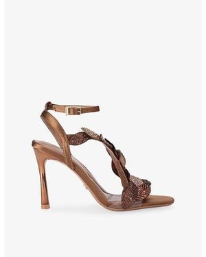Carvela Kurt Geiger Eleganza Heeled Faux-Leather Sandals - Brown