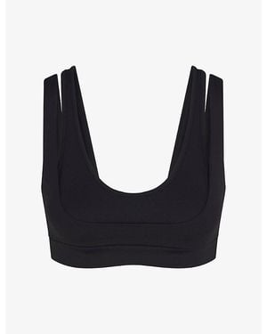 NikeSKIMS Matte Double-Strap Scoop Sports Bra - Black
