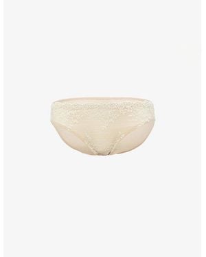 Wacoal Embrace Lace Stretch-Lace Bikini Briefs - White