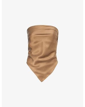 Dissh Percy Scarf Silk Top - Natural
