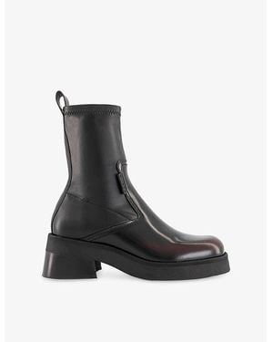 Miista Oliana Leather-Blend Ankle Boots - Black