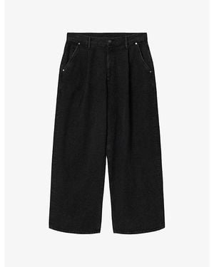 AllSaints Daze Pleated Wide-Leg Jeans - Black