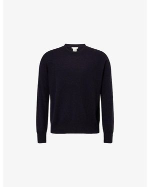The Row Auguste Crewneck Knitted Cashmere Jumper - Blue