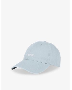 The Kooples Logo-Embroidery Adjustable Cotton Cap - Blue