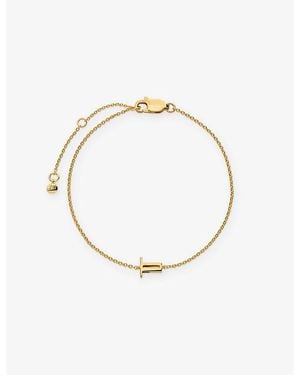 Monica Vinader Initial T 18Ct Vermeil Bracelet - Metallic