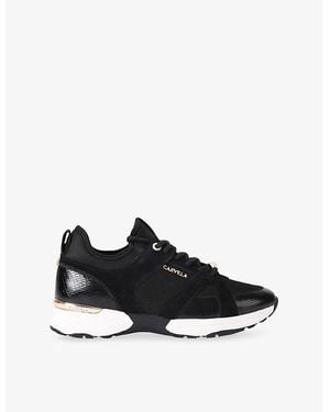 Carvela Kurt Geiger Tempo Mesh And Suede Low-Top Sneakers - Black
