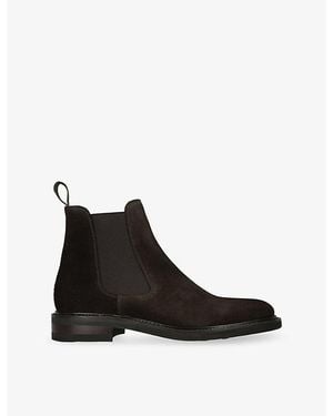 Loake Dorchester Suede Chelsea Boots - Black