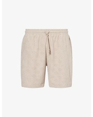 The Couture Club Emblem Towelling Cotton-Blend Short - Natural