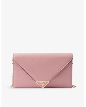 Prada Saffiano Mini Leather Bag - Pink