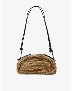 AllSaints Noemie Mini Raffia Shoulder Bag - Metallic