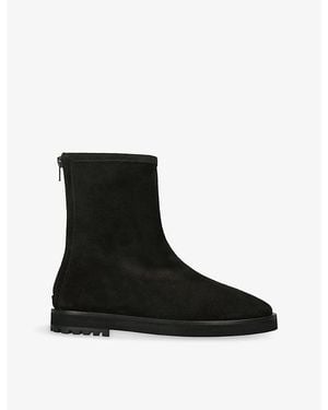 Dear Frances Joss Suede Ankle Boots - Black