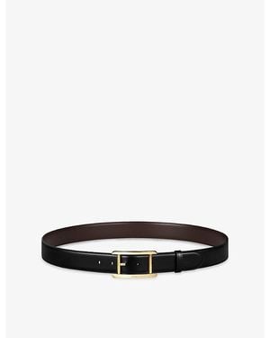 Cartier Tank De Reversible Leather Belt - Black