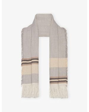 The Row Guna Cotton-Linen Scarf - Grey