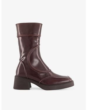 Miista Maelene Leather Ankle Boots - Brown