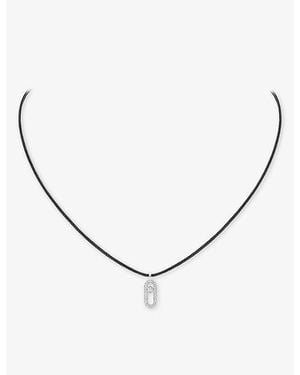 Messika Cares 18Ct- And 0.09Ct Diamond Pendant Cord Necklace - Metallic