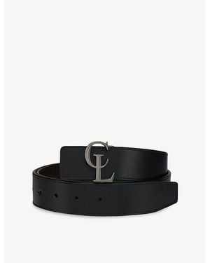 Christian Louboutin Cl Logo-Buckle Leather Belt - Black