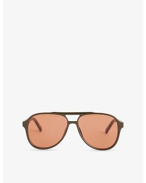 Le Specs Tragic Magic Aviator-Frame Acetate Sunglasses - Pink