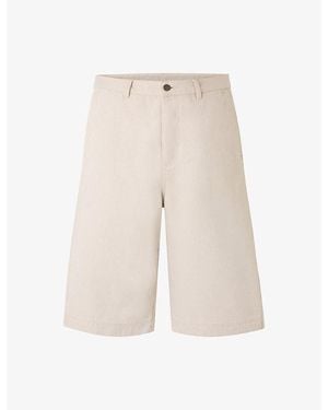 Soeur Francis Wide-Leg Cotton Shorts - Natural