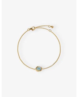 Monica Vinader Odyssey Aquamarine 18Ct- Vermeil Chain Bracelet - Metallic