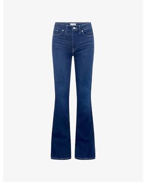 GOOD AMERICAN Dolly's Joleans Petite Flared-Leg Denim Jeans - Blue