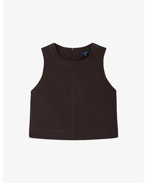 Soeur Pampa Sleeveless Cotton-Canvas Top - Black
