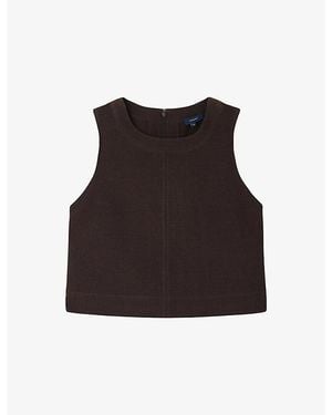 Soeur Pampa Sleeveless Cotton-Canvas Top - Black