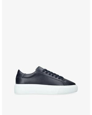 Arne Essential Leather Trainers - Blue