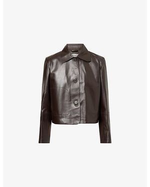 Arma Emy Regular-Fit Leather Jacket - Brown