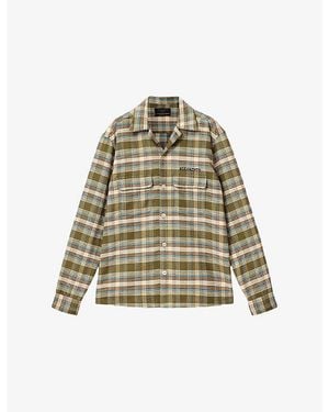 AllSaints Slam Checked Woven Shirt - Green