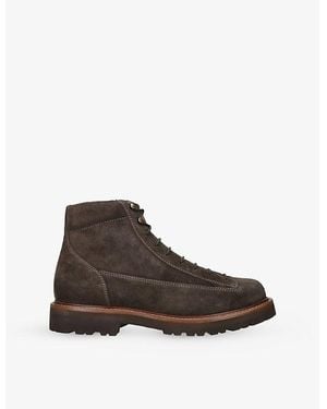 Brunello Cucinelli Hiker Suede Ankle Boots - Brown