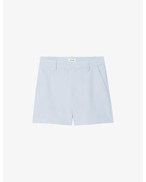 Zadig & Voltaire Sidou Regular-Fit Stretch-Woven Shorts - Blue
