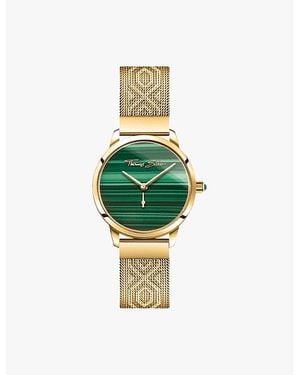 Thomas Sabo Wa0364-264-205 Tiger Eye-Plated Sterling Watch - Green