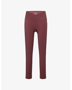 ADANOLA Ultimate Wrap Over Gym Leggings - Red