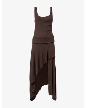 Bec & Bridge Emerson Tank Stretch-Cotton Midi Dress - Brown