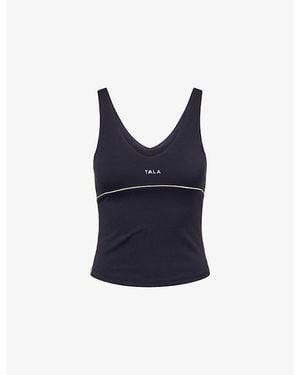 WE Are Tala Skinluxe Branded Stretch-Woven Vest - Blue