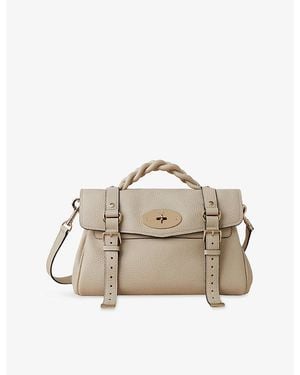 Mulberry Alexa Leather Satchel Bag - Natural