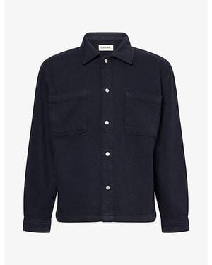 FRAME Relaxed-Fit Patch-Pocket Cotton Shirt - Blue