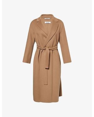 Max Mara Esturia Belted Wool Coat - Natural