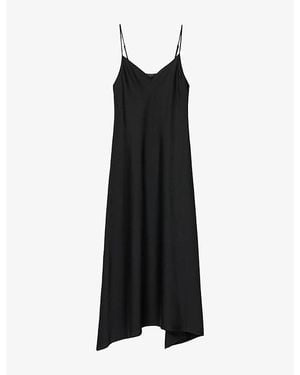 AllSaints Leona V-Neck Woven Maxi Dress - Black