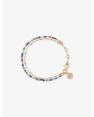 Astley Clarke Fine Biography Compass 18Ct- Plated Sterling- And Gemstone Bracelet - Metallic